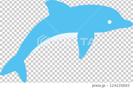 イルカ　動物　アイコン　飾り　あしらい　イラスト素材 124220083
