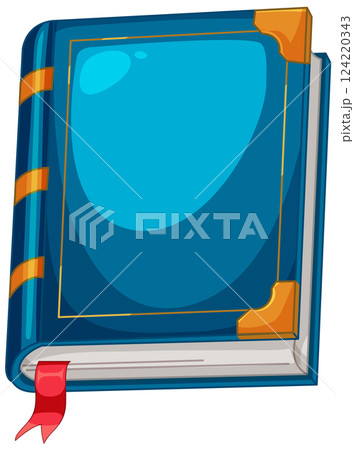 Blue Hardcover Book Illustration 124220343
