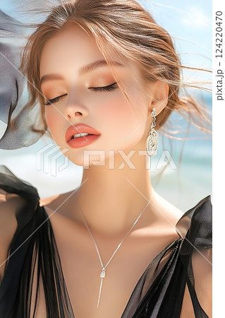 西洋人特殊ヘアメイクスタイルの妖艶で力強い美人女性を生成AIで表現(縦写真) 西洋人特殊ヘアメイクスタイルの妖艶で力強い美人女性を生成AIで表現(縦写真) 124220470