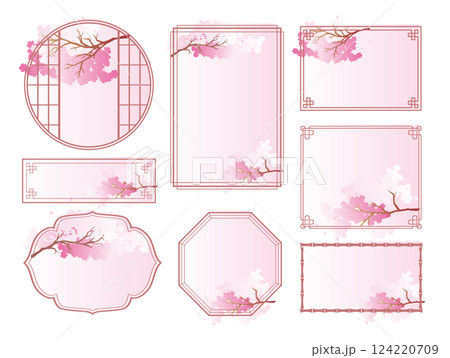中華風フレーム　春の桜 124220709