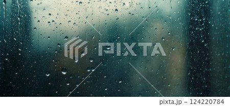 窓際についた水滴 窓際についた水滴 124220784