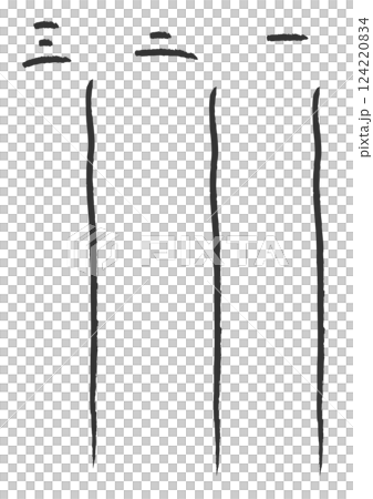 漢数字のある手描きの見出しラインセット 漢数字のある手描きの見出しラインセット 124220834