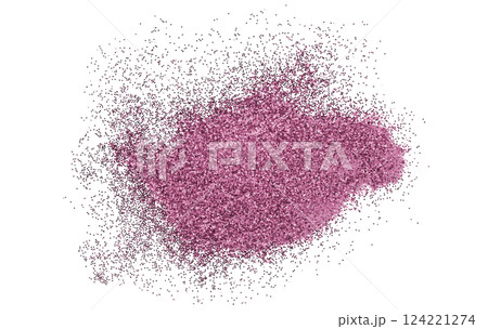 Pink glitter powder isolated on transparent background 124221274