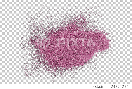 Pink glitter powder isolated on transparent background 124221274