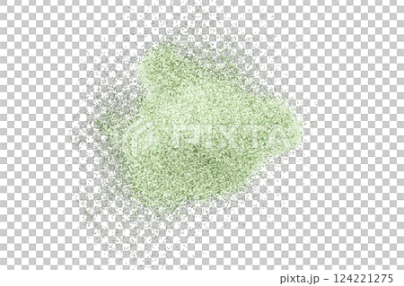 Green glitter powder isolated on transparent background 124221275
