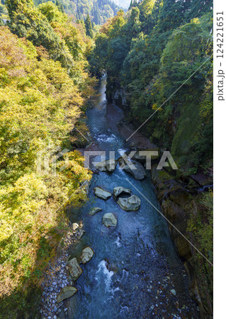 紅葉の手取峡谷 124221651