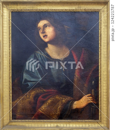 Saint Catherine of Alexandria by the unknown Renaissance painter from 17th century in the convent of the Friars Minor in Dubrovnik Saint Catherine of Alexandria by the unknown Renaissance painter from 17th century in the convent of the Friars Minor in Dubrovnik 124221787