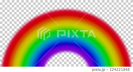 ぼんやりしたカラフルな虹 124221848