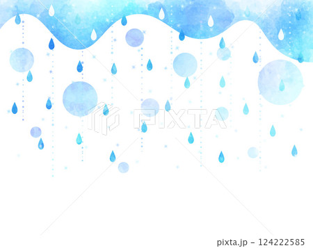 雨のイメージ背景イラスト 124222585