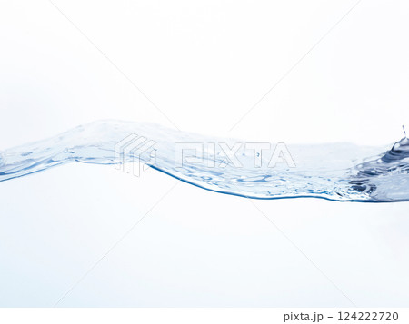水　流れ　揺れ　水面　波 124222720