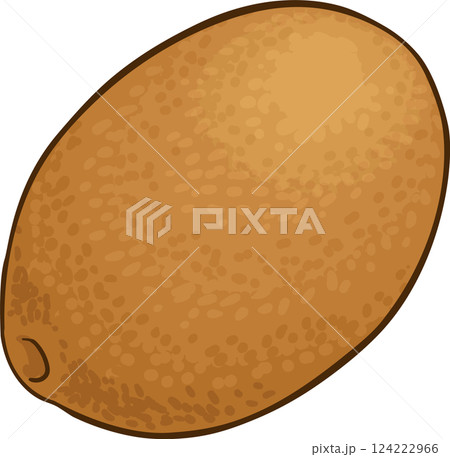 Cupuacu Fruit and Colored Detailed Illustration. Organic natural nutritional healthy food ingredient, vegetarian diet product. 124222966