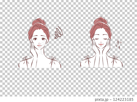 スキンケアの悩みがあるお女性 124223185