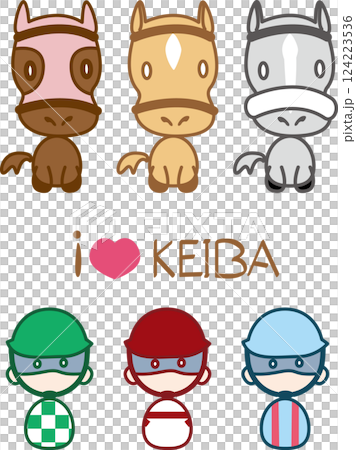 かわいい馬のイラスト4 かわいい馬のイラスト4 124223536