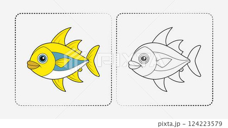 fish with speech bubble fish with speech bubble 124223579