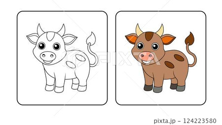 cute cartoon pigs with big eyes cute cartoon pigs with big eyes 124223580