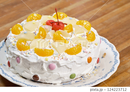 お皿の上の手作りケーキ お皿の上の手作りケーキ 124223712