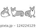 コーギーのイラストセット 124224129