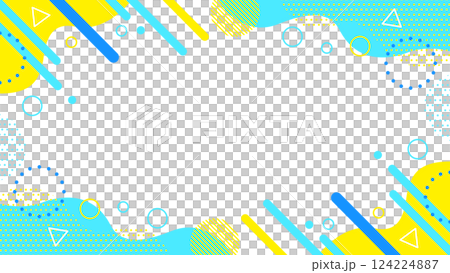 Cute abstract geometric pattern frame material that can be used in summer Flyer, Web, Video 16:9 size Cute abstract geometric pattern frame material that can be used in summer Flyer, Web, Video 16:9 size 124224887