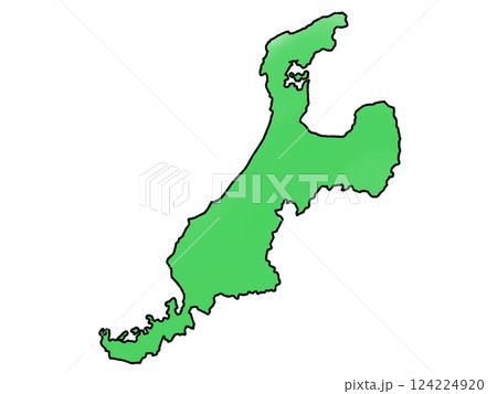 少しゆるい北陸3県地図 中日本 124224920