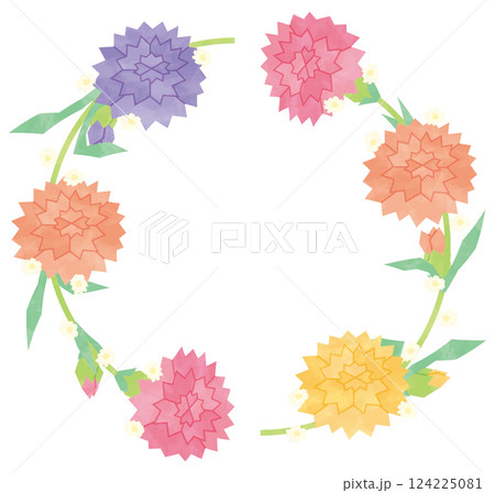 カーネーションのフレーム 124225081