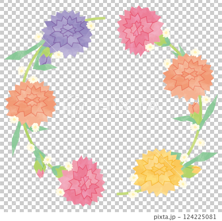 カーネーションのフレーム 124225081