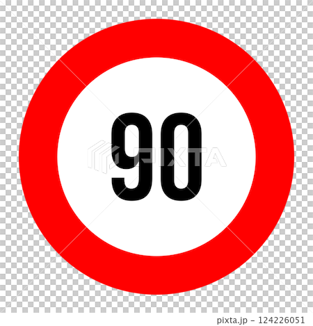 90 speed limit road sign 90 speed limit road sign 124226051
