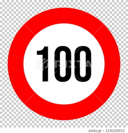 100 speed limit road sign 100 speed limit road sign 124226052