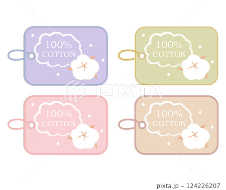 手書き風の綿花のイラスト、アイコン 124226207