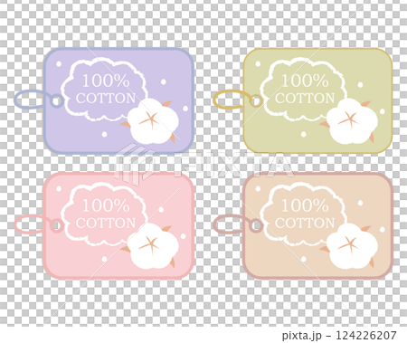 手繪棉質插圖和圖標 手繪棉質插圖和圖標 124226207