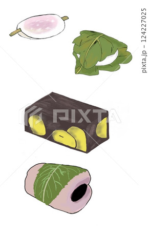 季節の和菓子 124227025