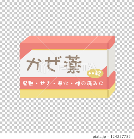 Cold medicine box illustration Cold medicine box illustration 124227783