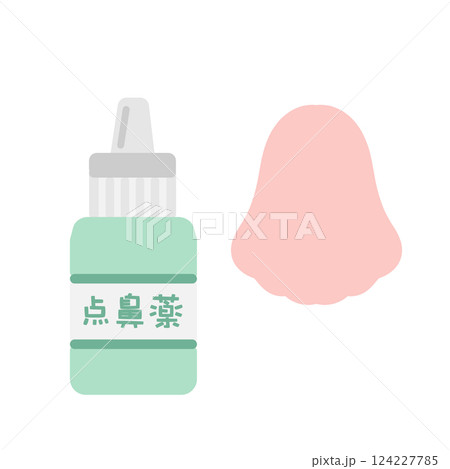 点鼻薬　鼻　イラスト 124227785