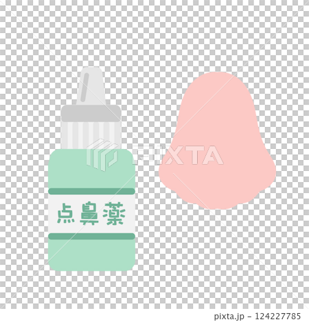 点鼻薬　鼻　イラスト 124227785