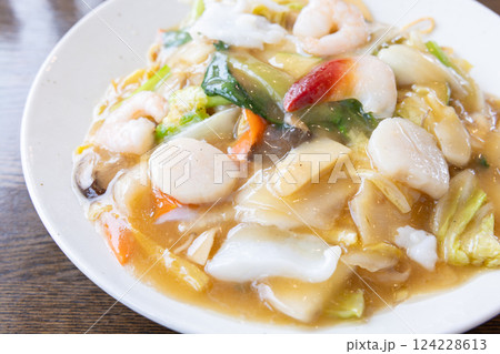 美味しい餡かけ五目焼きそば 美味しい餡かけ五目焼きそば 124228613