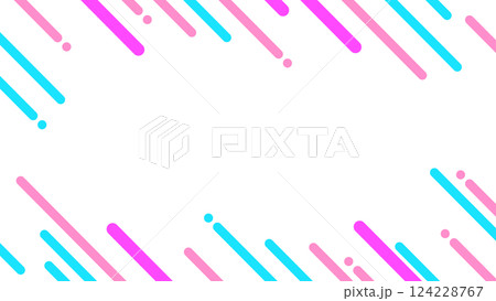 レトロ風 かわいい抽象的な幾何学模様のフレーム素材 チラシ・Web・動画16:9サイズ カラフル レトロ風 かわいい抽象的な幾何学模様のフレーム素材 チラシ・Web・動画16:9サイズ カラフル 124228767