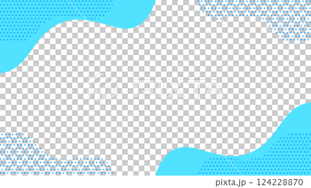 夏季可用的可愛抽象幾何圖案框架材料傳單、網絡、視頻 16:9 尺寸淺藍色藍色 夏季可用的可愛抽象幾何圖案框架材料傳單、網絡、視頻 16:9 尺寸淺藍色藍色 124228870
