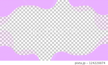 Halloween-style cute abstract geometric frame material for flyers, web, and videos (16:9 size) Purple 124228874