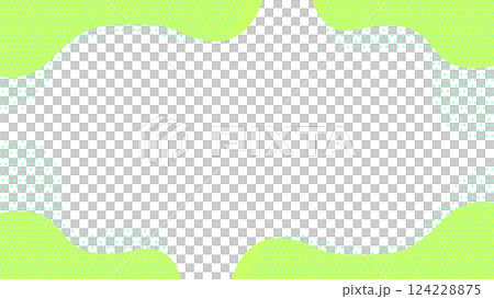 Natural style Cute abstract geometric pattern frame material Flyer, web, video 16:9 size Green 124228875