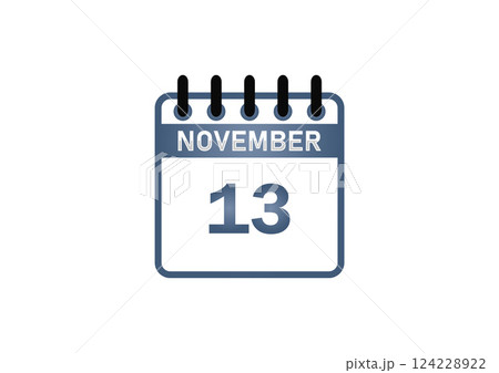 November 13 Calendar Icon November 13 Calendar Icon 124228922