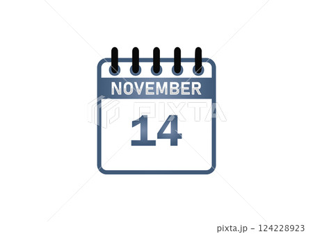 November 14 Calendar Icon November 14 Calendar Icon 124228923