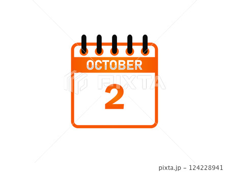 October 2 Calendar Icon 124228941