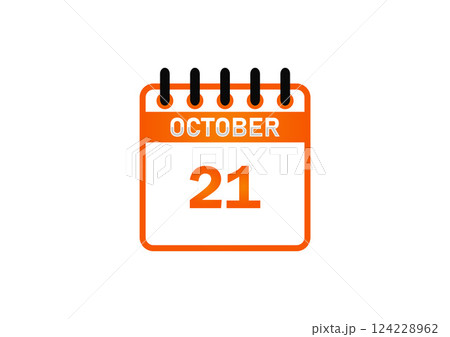 October 21 Calendar Icon 124228962