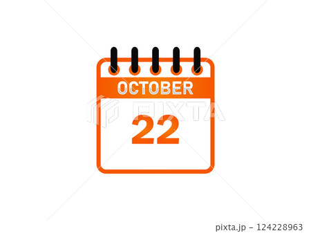 October 22 Calendar Icon 124228963