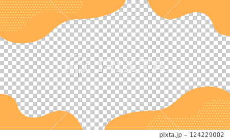Cute abstract geometric pattern frame material for flyers, web, and videos 16:9 size Orange Cute abstract geometric pattern frame material for flyers, web, and videos 16:9 size Orange 124229002