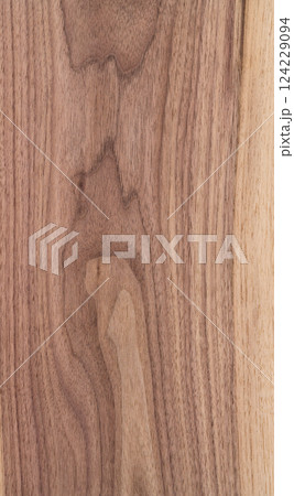 Texture of black walnut solid board untreated 124229094