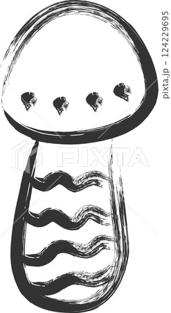 筆書きキノコ類単品アイコン　松茸 124229695