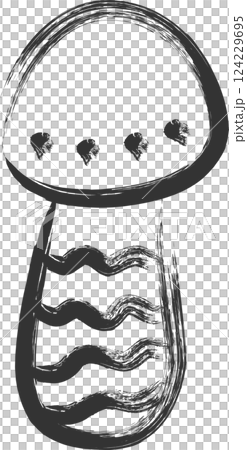 筆書きキノコ類単品アイコン　松茸 124229695