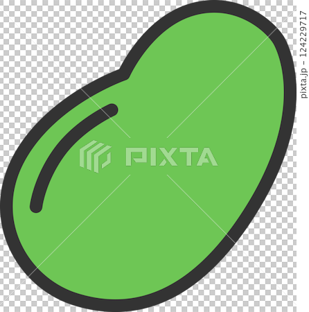 カラー野菜単品アイコン えんどう豆 カラー野菜単品アイコン えんどう豆 124229717