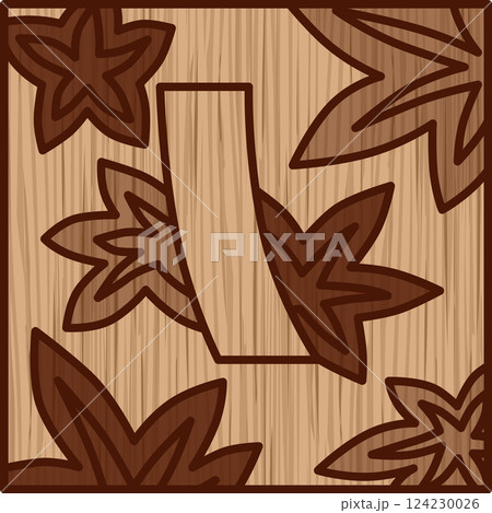 木彫り風正方形シンプル花札 神無月 紅葉 青短 10月 紅葉に青短 木彫り風正方形シンプル花札 神無月 紅葉 青短 10月 紅葉に青短 124230026