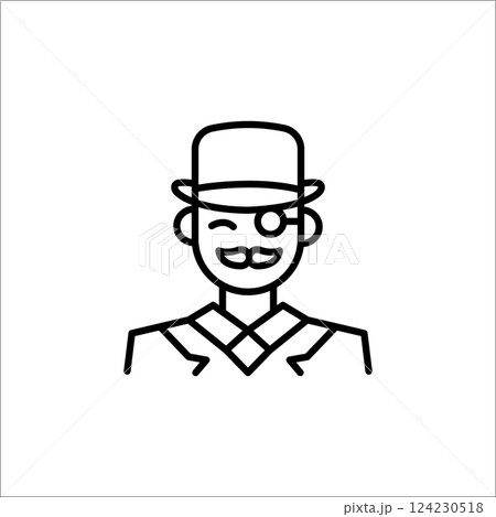 British gentleman icon 124230518